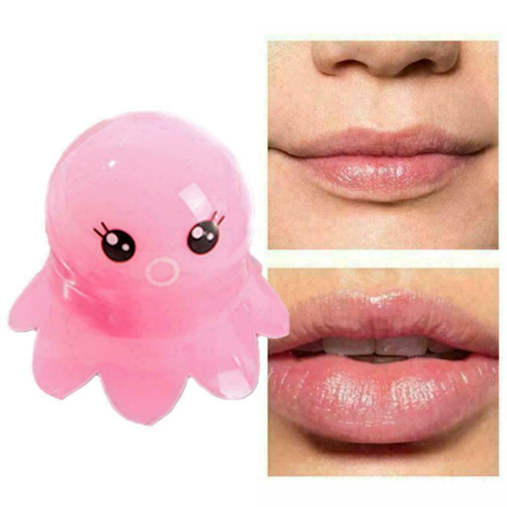 Octopus Shaped Nursing Lip Balm Moisturizing Fades Exfoliating Lip Lines T3S8