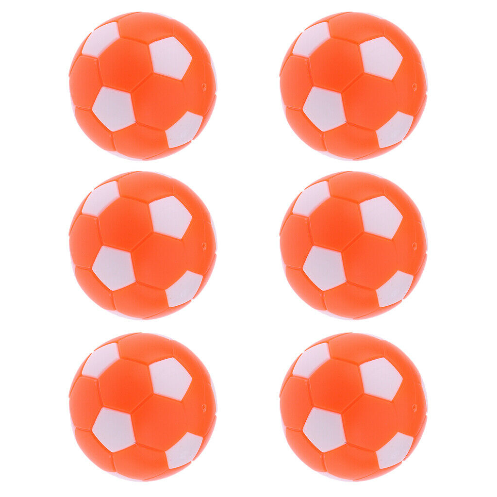 6Pcs Soccer Table Foosball Ball 36mm Plastic Replacement Fooseball Game.Fun.Set