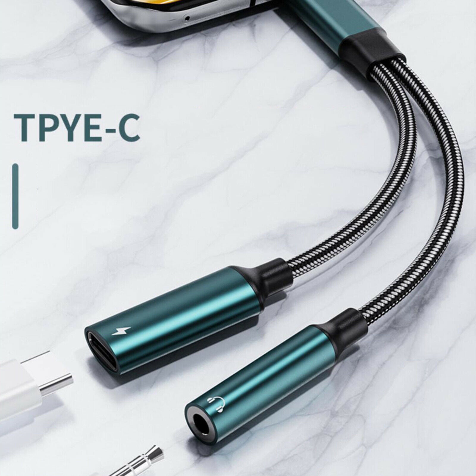 USB Audio Converter USB C to Audio Audio Cable Stereo for Smart Phones Cord