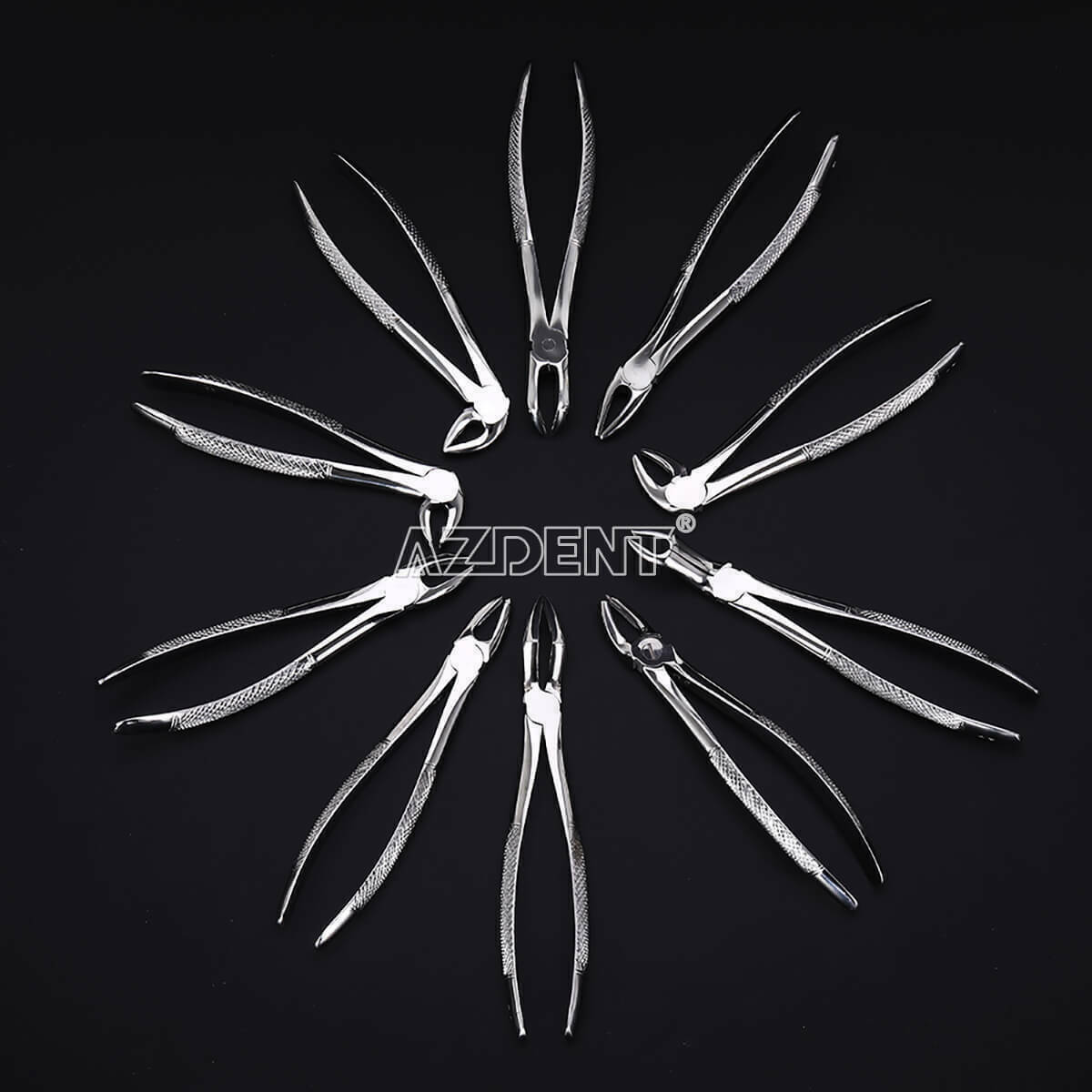 Dental Tooth Forceps Extraction Surgical Root Loosening Upper Lower Molar Kit
