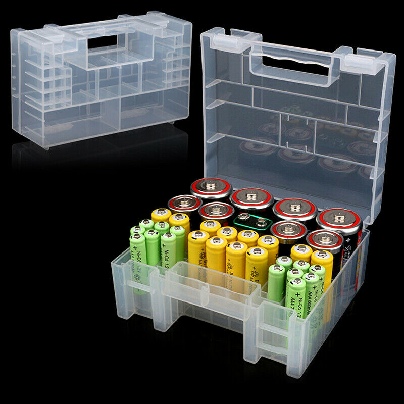 Plastic Battery Box Storage Case Holder Organizer for AA AAA C D 9V Batter_D TH