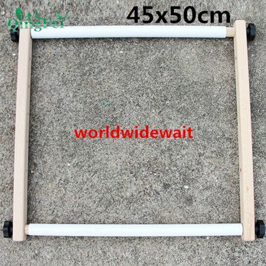 New Handheld Wood Cross Stitch Needlework Embroidery Frame 45x50cm