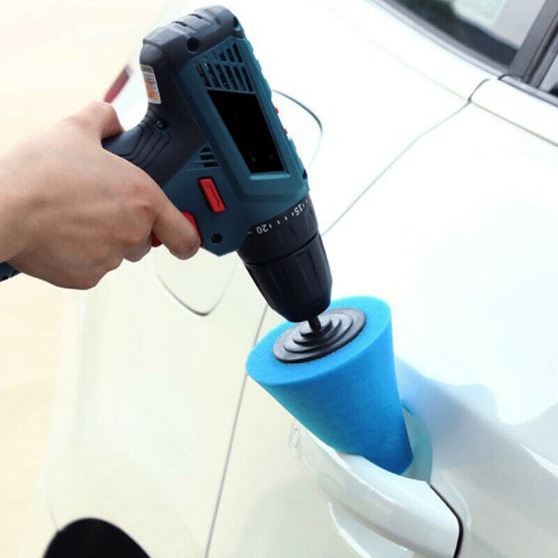 4PCS Foam Sponge Burnishing Polishing Cone Shaped Buffing Pads For Car Wheel Hub