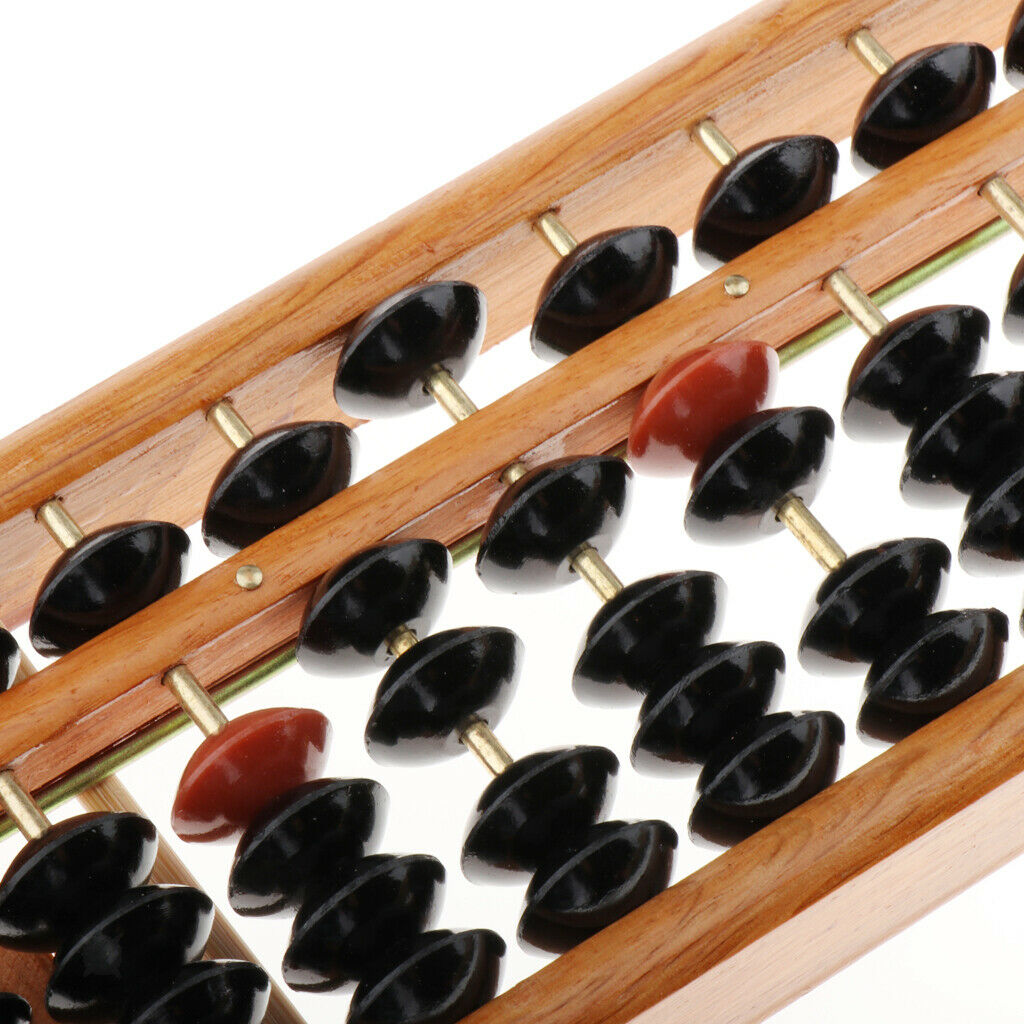 Wooden 17 Column Math Abacus Counting Learning Aid Educational Toys Black