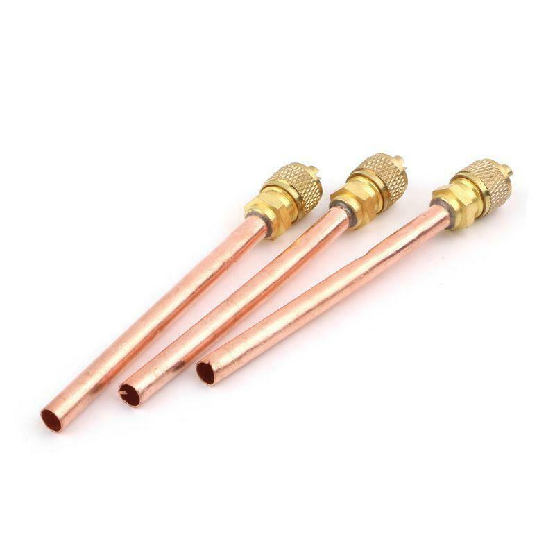 10x Air Conditioner Refrigeration Access Valves 6mm OD Copper Tube Filling Part