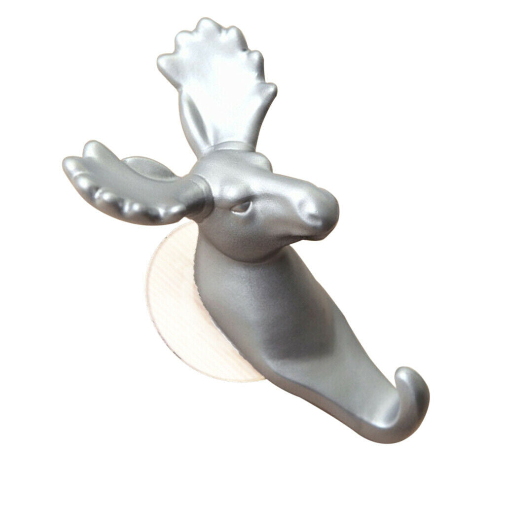6pcs Elk Deer Head Suction Hook Window Wall Strong Suction Wall Hooks Hanger Hat