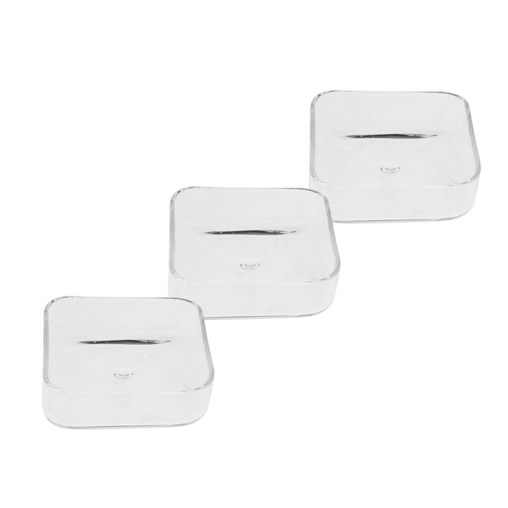 3 Pcs Aquarium Fish Tank Shrimp Feeding Food Dish Feeder Container Square