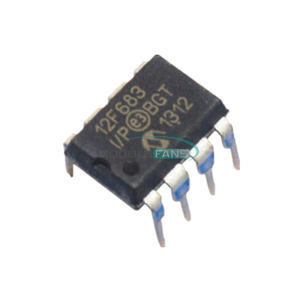 2PCS PIC12F683 PIC12F683-I/P 12F683 CHIP IC DIP-8 Microcontroller