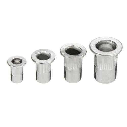 200X Stainless Steel Rivet Nuts Kit M3/M4/M5/M6 Blind Threaded Nutsert Rivet