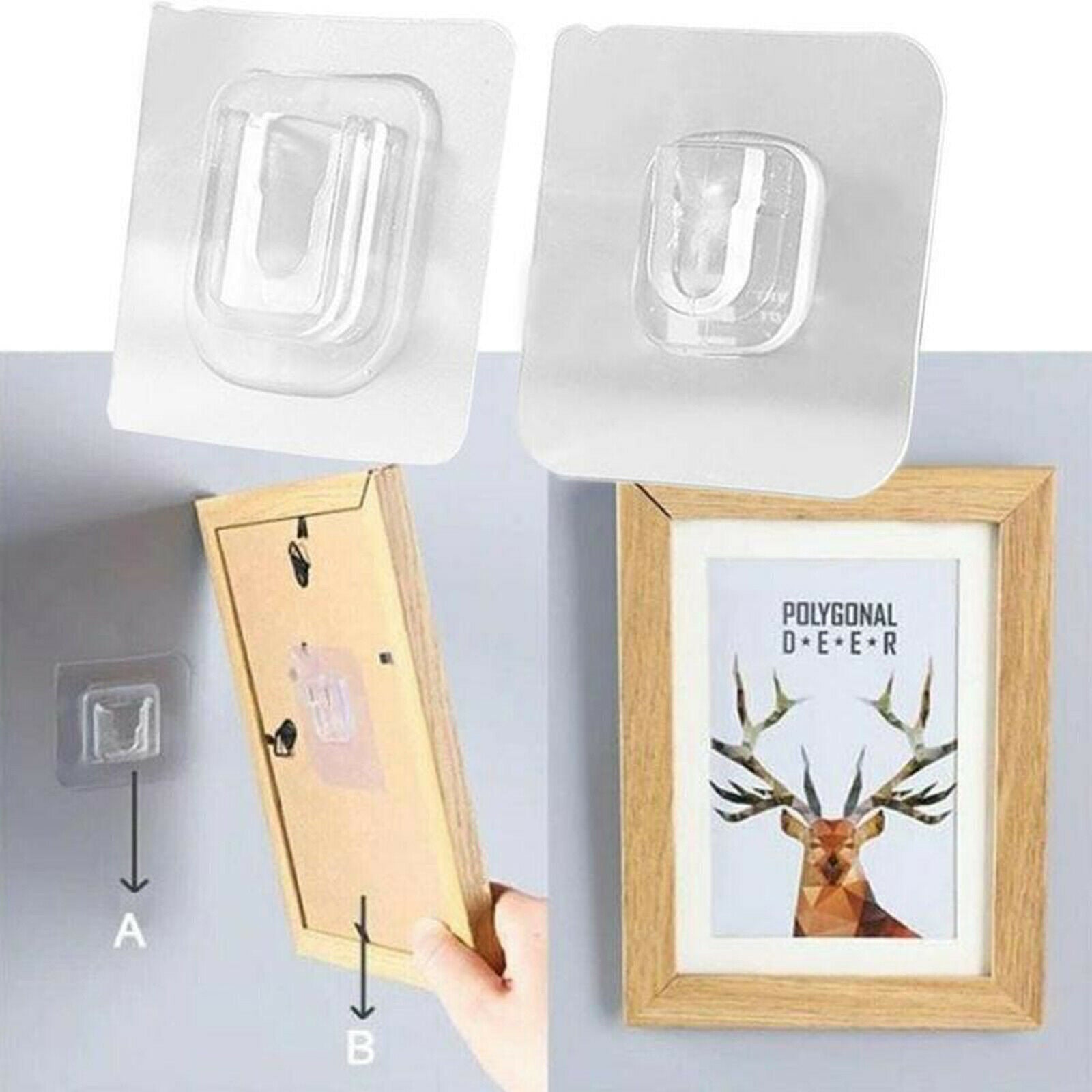 Waterproof Anti-slip PVC Double-sided Hooks No Traces for Bathroom Hooks