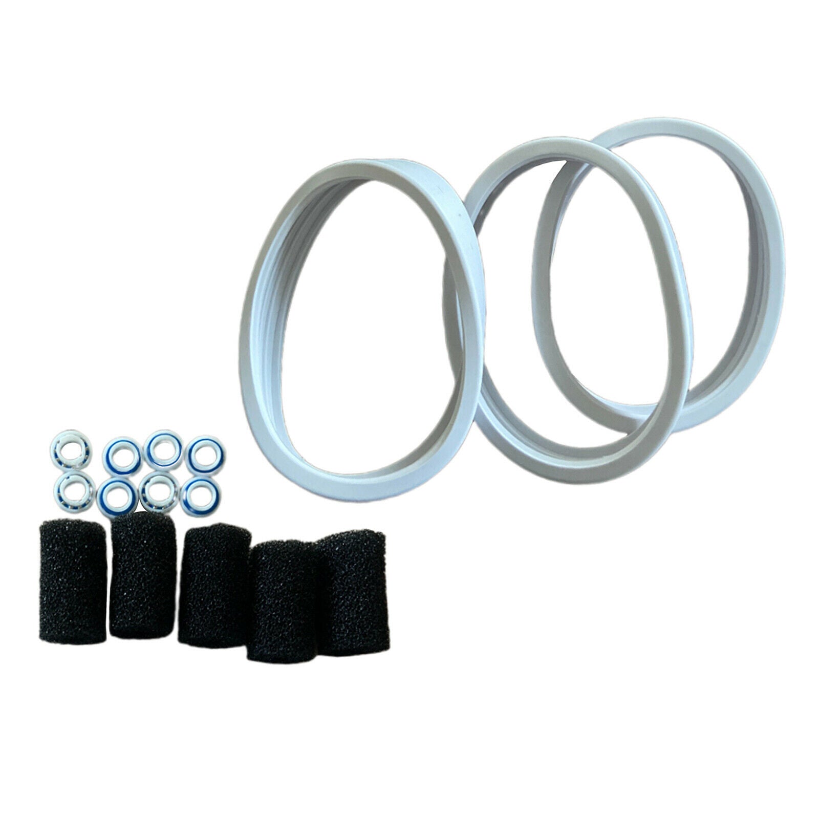 3pcs Tire w/ 8 Bearing & 5 Replacement Cottons for Polaris 180 280 360 380