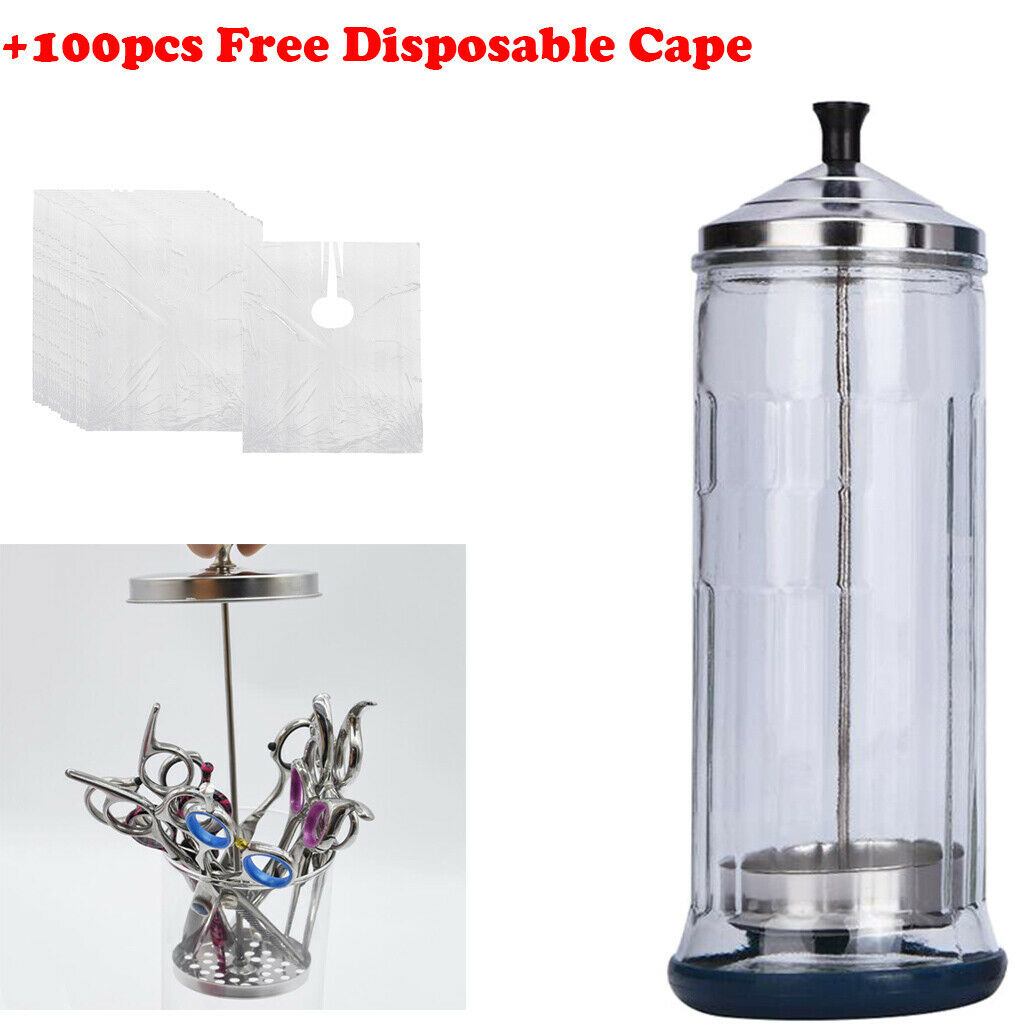 Disinfectant Jar Sanitizing Jar for Barber Salon Nipper Tools Sanitizer Cup