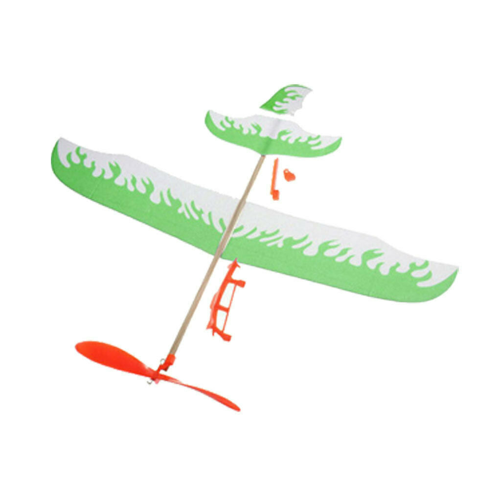 Airplane Toys DIY Throwing Foam Plane Aeroplane Toys Gift with Rubber Band