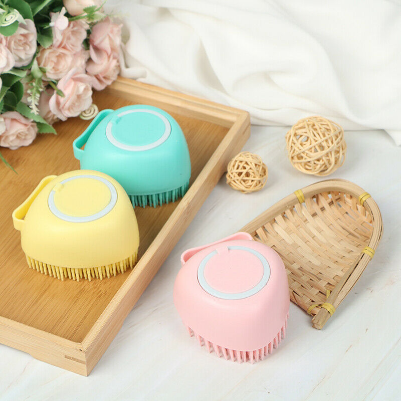 Bathing Artifact Massage Brush Baby Pet Liquid Soap Bath Brush Silicone Scrub SJ