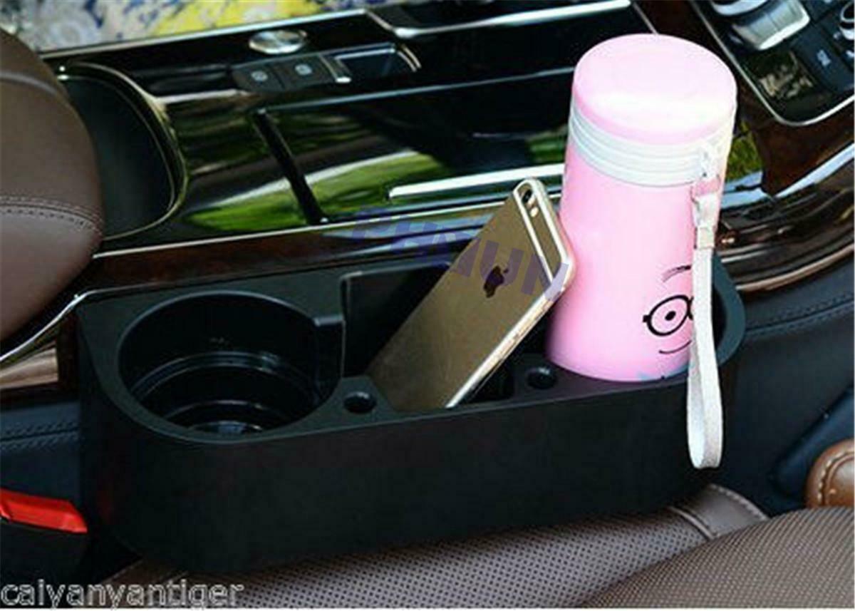 1 Pc Black ABS Plastic Cup Holder Storage Box for Phone /Card/Keys/Ashtray/Pens