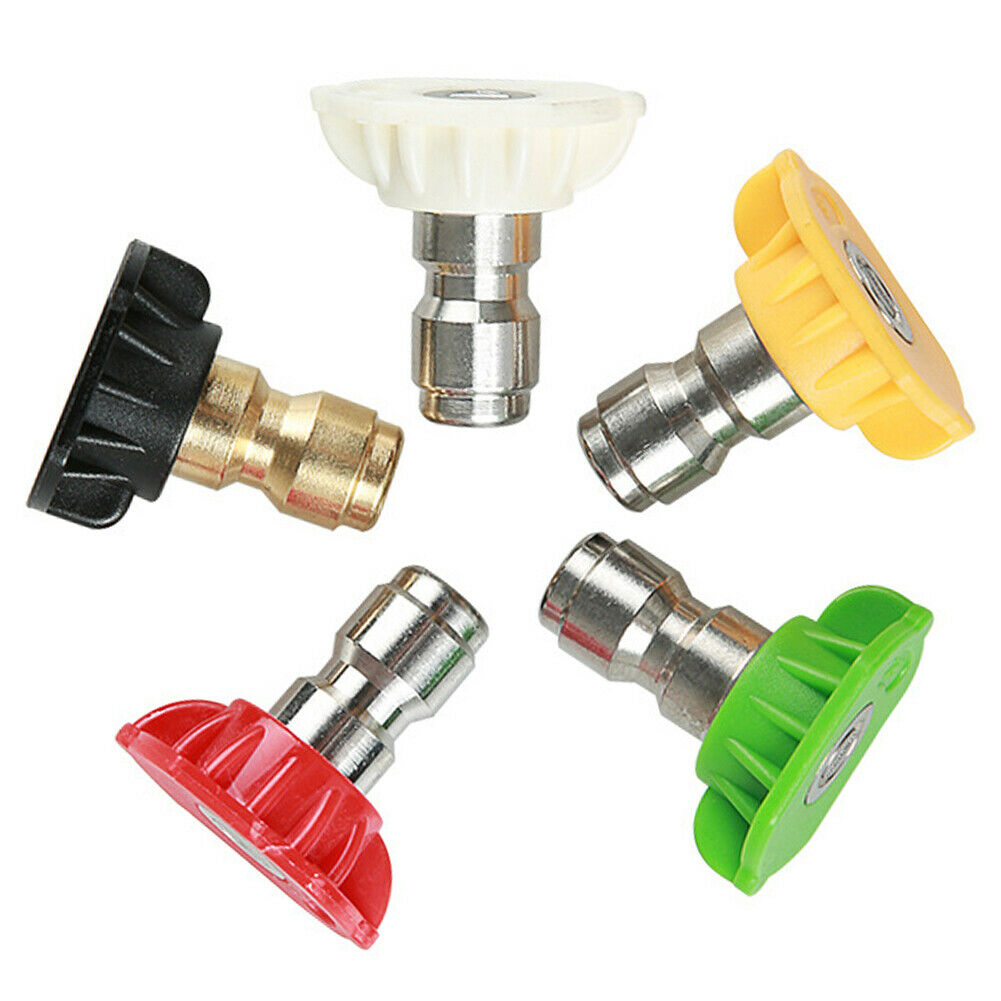5pcs Pressure Washer Tips 4500 PSI 1/4 inch Quick Connector with Pivot Coupler