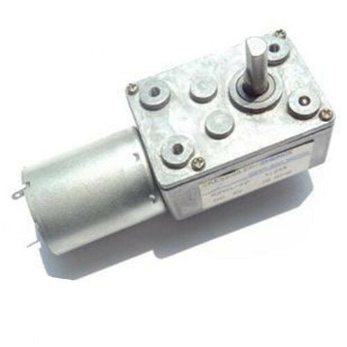 JSX69-370 DC12V 100RPM 6mm Shaft Reduction  Ratio 65/1 Reducer Worm Gear Motor