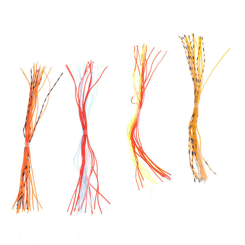 4 Bundles Mixed Color Silicone Skirts for Lures Squid Skirts Fly Tying Ma.l8