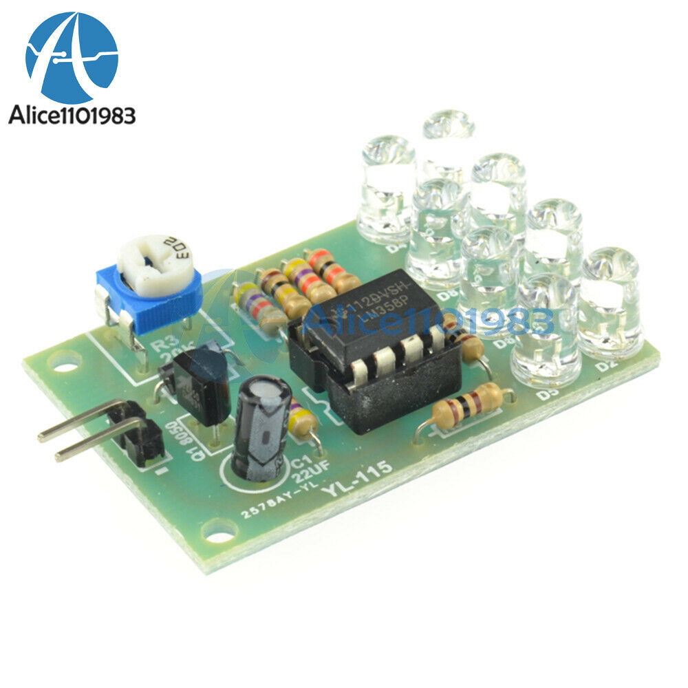 2PCS 12V LM358 Breathe Light LED Flashing Lamp Parts Electronic Module Chip 8LED