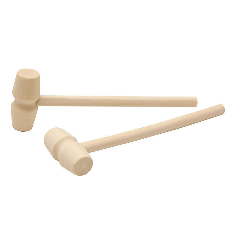 10Pcs Mini Wooden Hammer Hit Pounding Kids Knock Educational Toys Boys Girls
