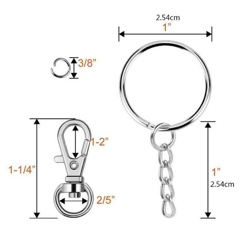 120x Anti-corrosion Alloy Lobster Claw Clasps Lanyard Key Rings DIY Holiday Gift