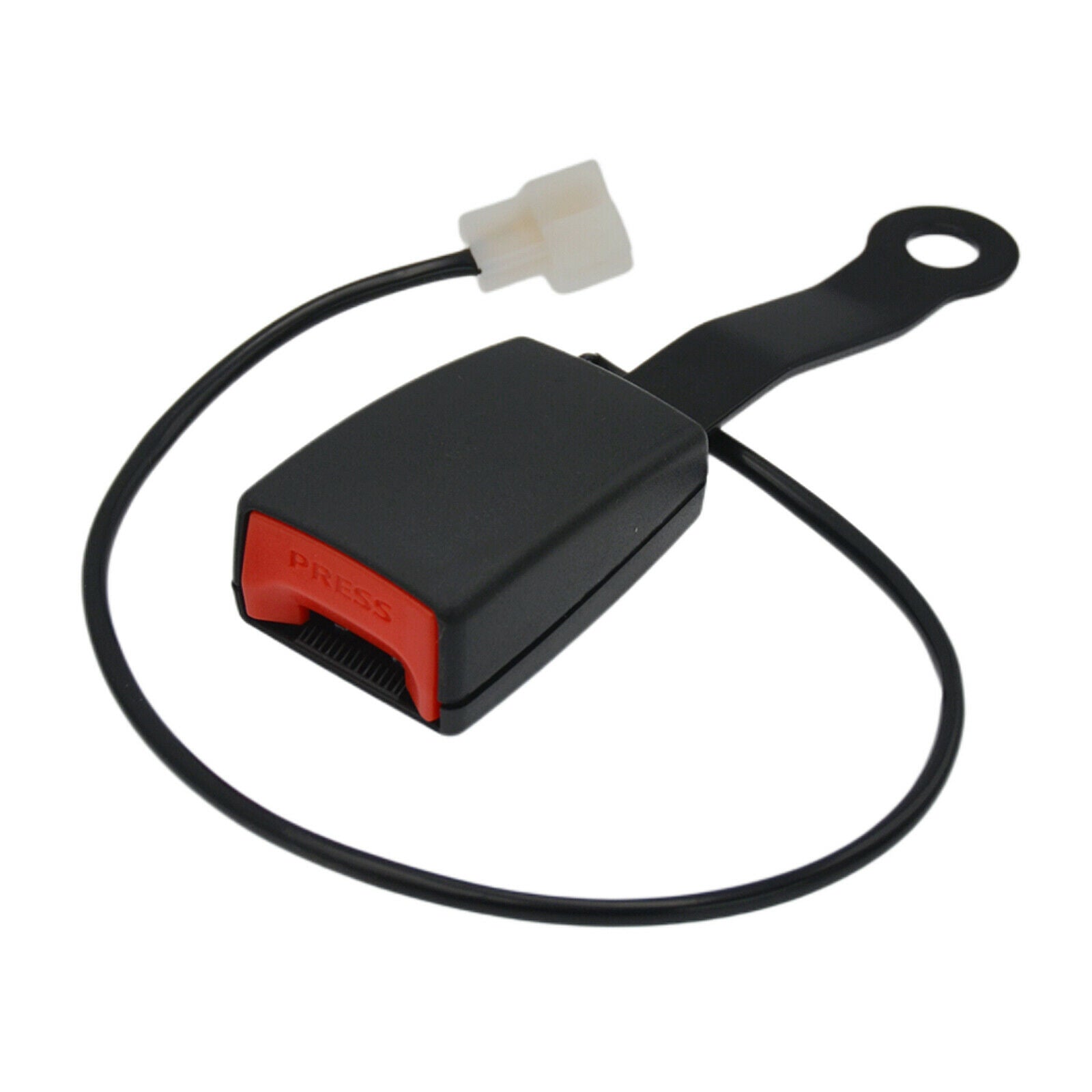 22mm Car Truck Front Seat Belt Buckle Socket Plug Connector w/ Warning Cable