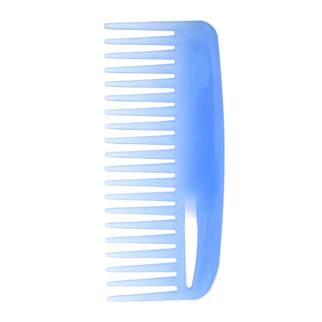Pro Hair Comb Detangling Hairdressing Wide Tooth Salon Hairbrush Comb Blue