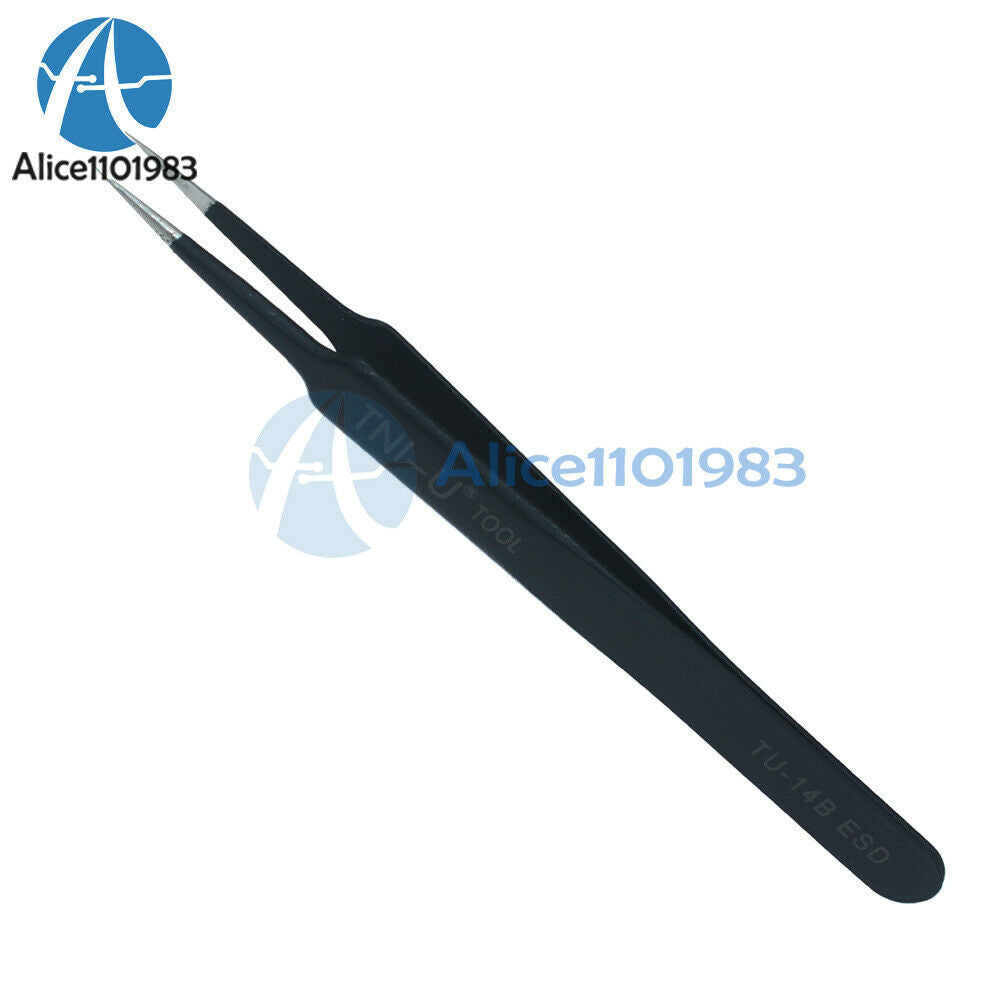 Non-magnetic Straight Tip Tweezer TU-14B Anti-static Tweezer