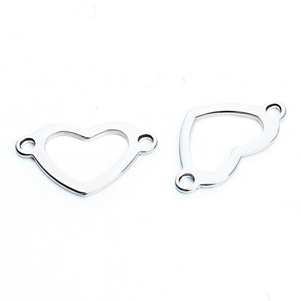 20 pieces metal pendants Hollow Heart Stamping Tag Pendant Charms for jewelry