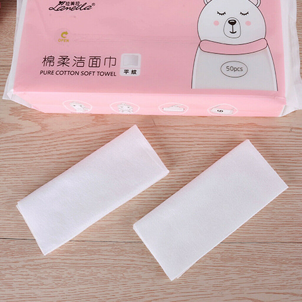 Makeup Facial Soft Cut Cotton Pads 20x20 Cm 50 Sheets