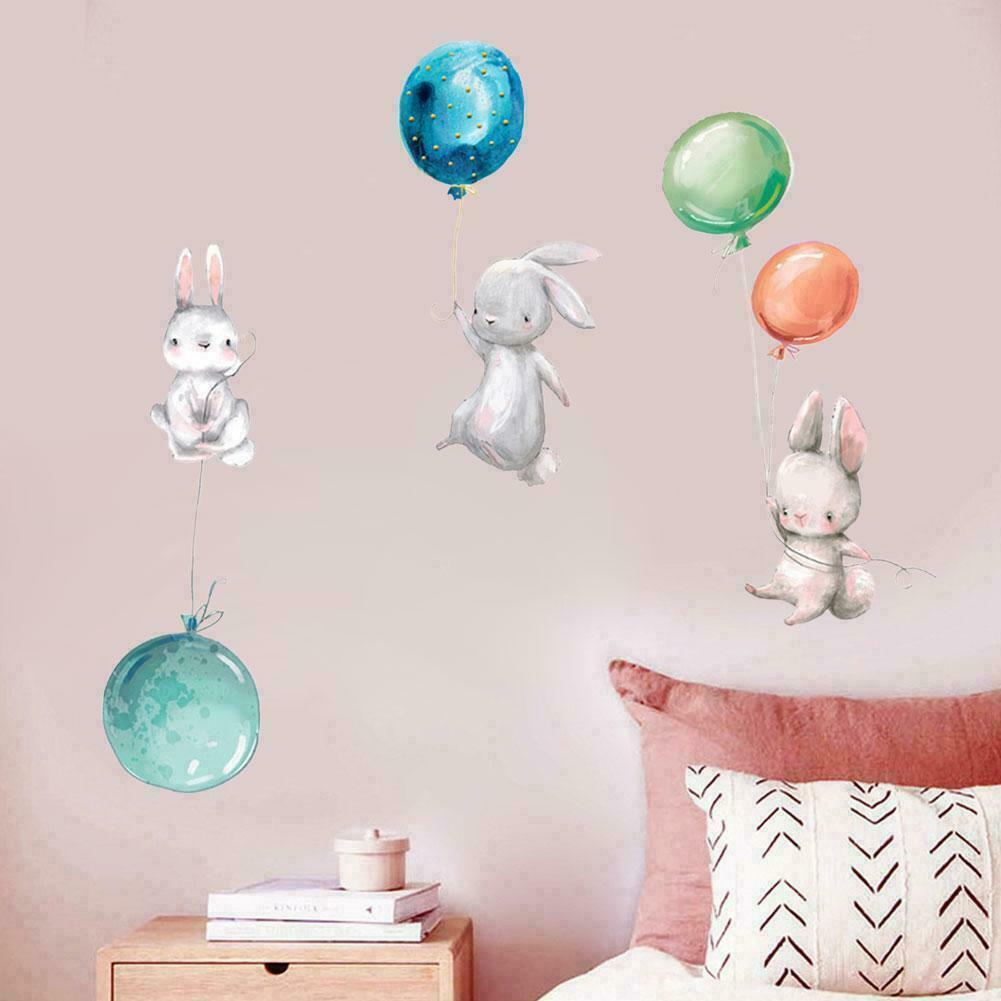 Rabbit Bunny Kids Wall Stickers Nursery Girls Decor Removable Art Easter HOT