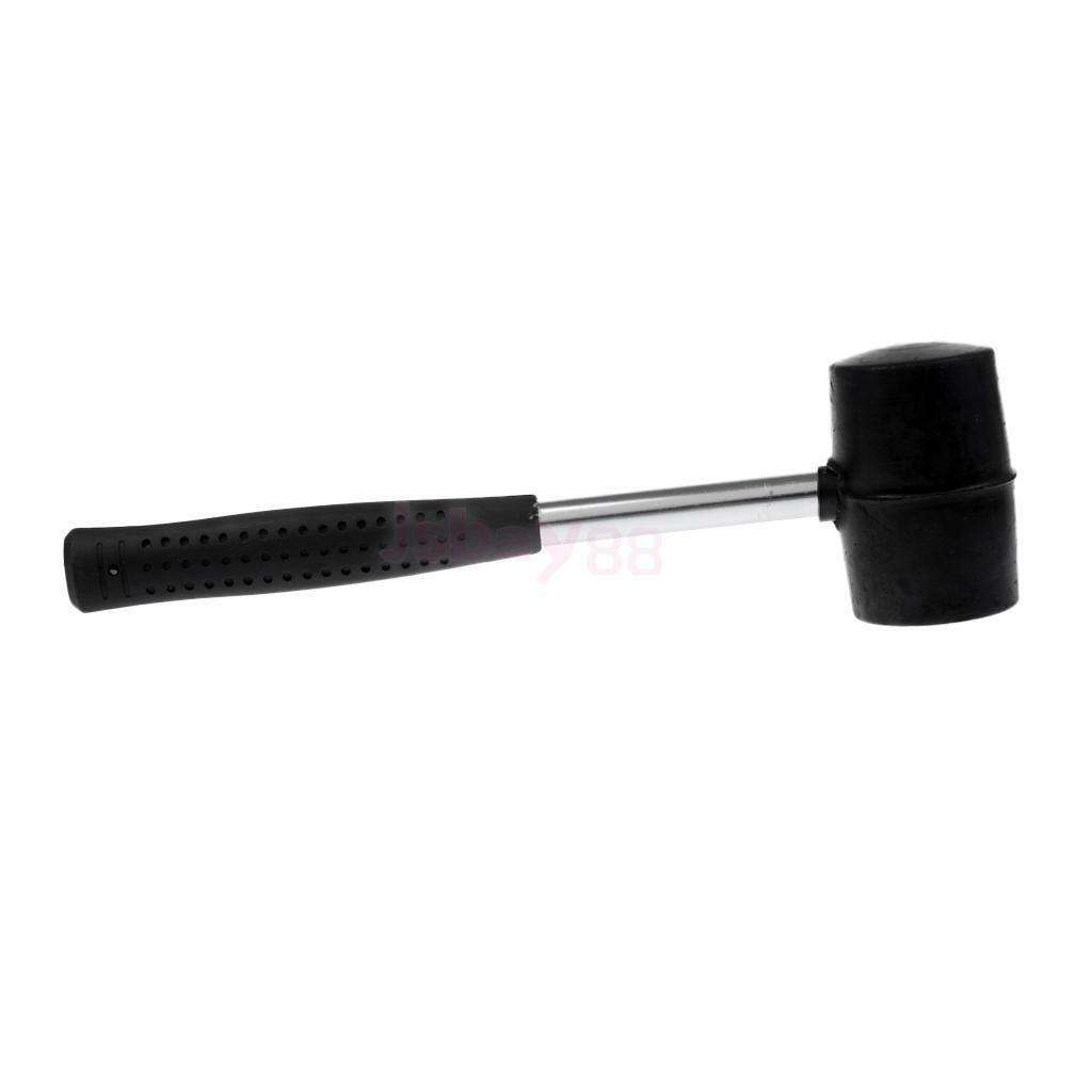 11inch Rubber Hammer Double-Faced Soft Mallet with Steel Shaft Repair Tool