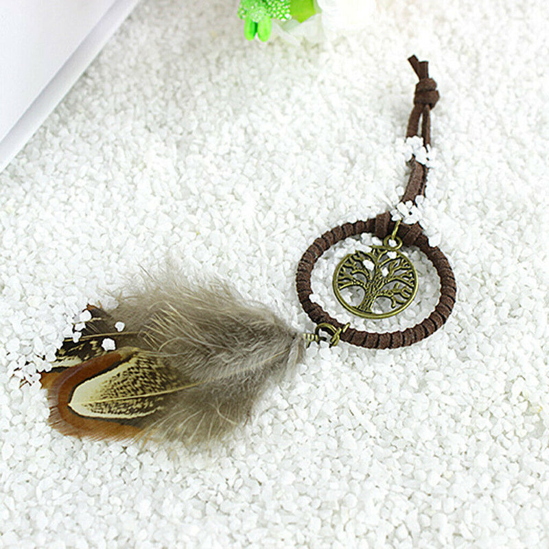 Handmade Tree Shape Dream Catcher Pendant for Bag Key Decoration Home Gifts