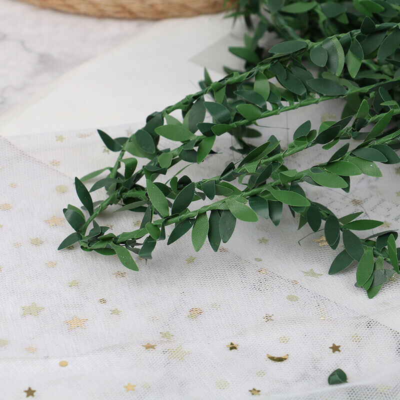 7.5M Artificial Green Leaves Garland Silk Ivy Vines Rattan Xmas Wedding D.l8