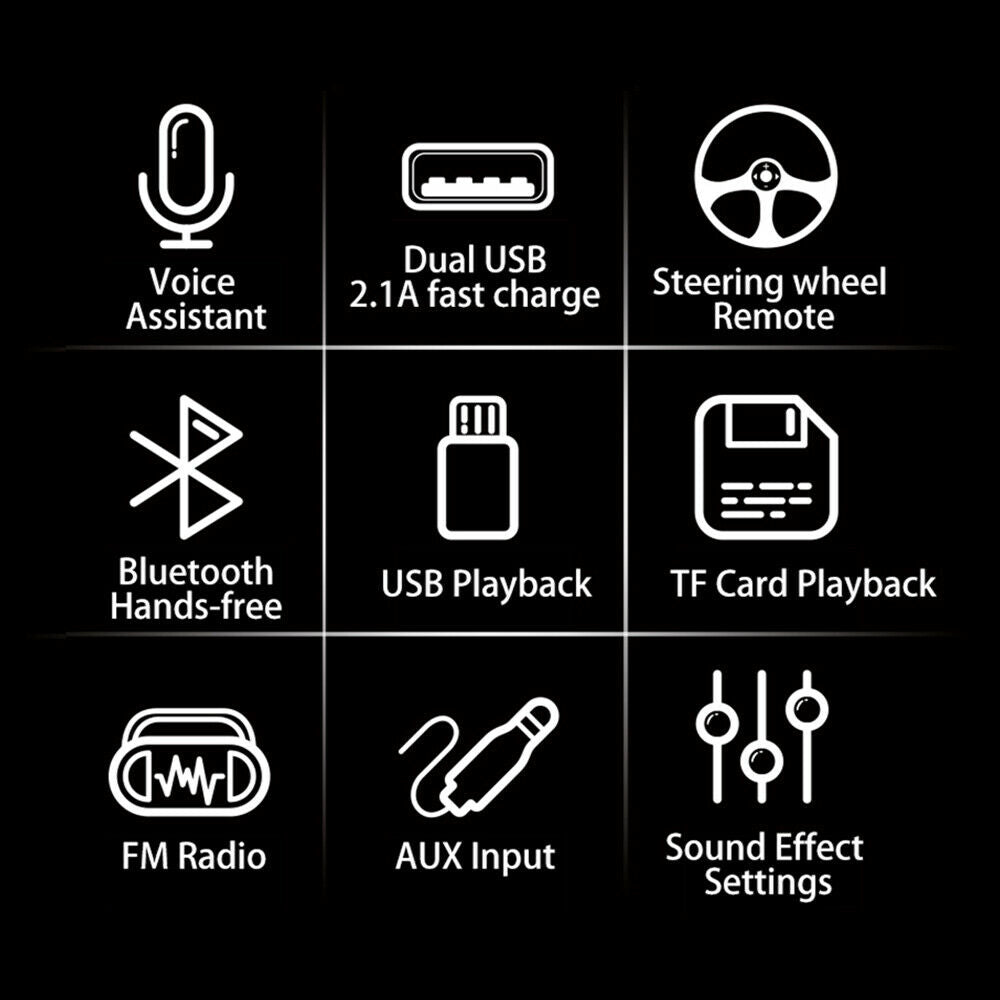 12V Car Bluetooth Player Radio Amplifier U Disk Card Reader MP3/WMA/WAV/FLAC