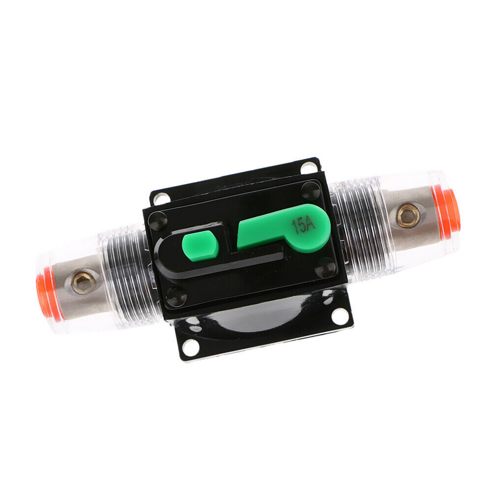 12V-36V In-Line Circuit Breaker Fuse Auto Car Stereo Audio Protection 15A