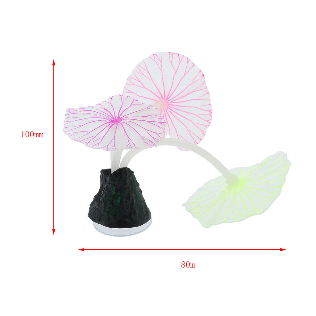 5pcs Aquarium Decor Fish Tank Decoration Ornament Artificial Silicone Plant