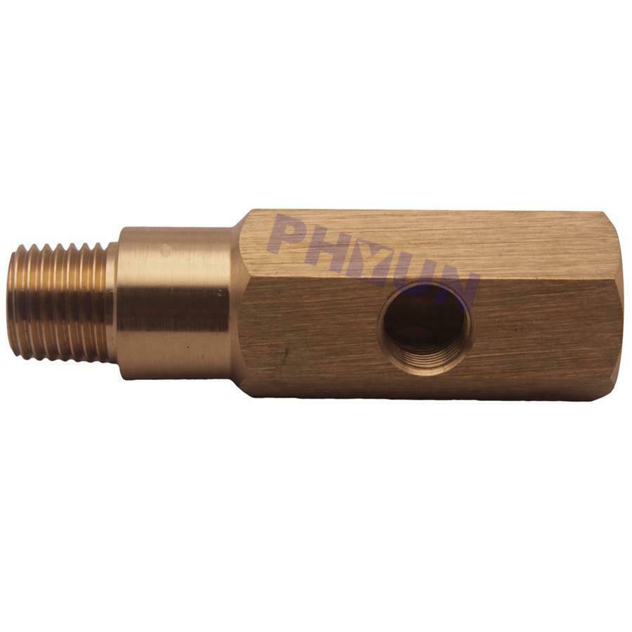 1 Pc CNC Machined Oil Pressure Gauge Adapter Brass Sensor 1/4 NPT Female/Male