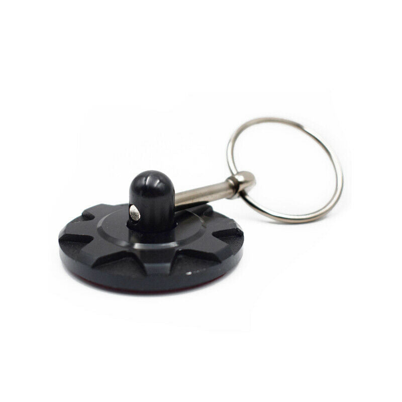 Racing Car SUV Vehicle Round Bonnet Aluminum Alloy Cable Hood Pin Lock Kit Black