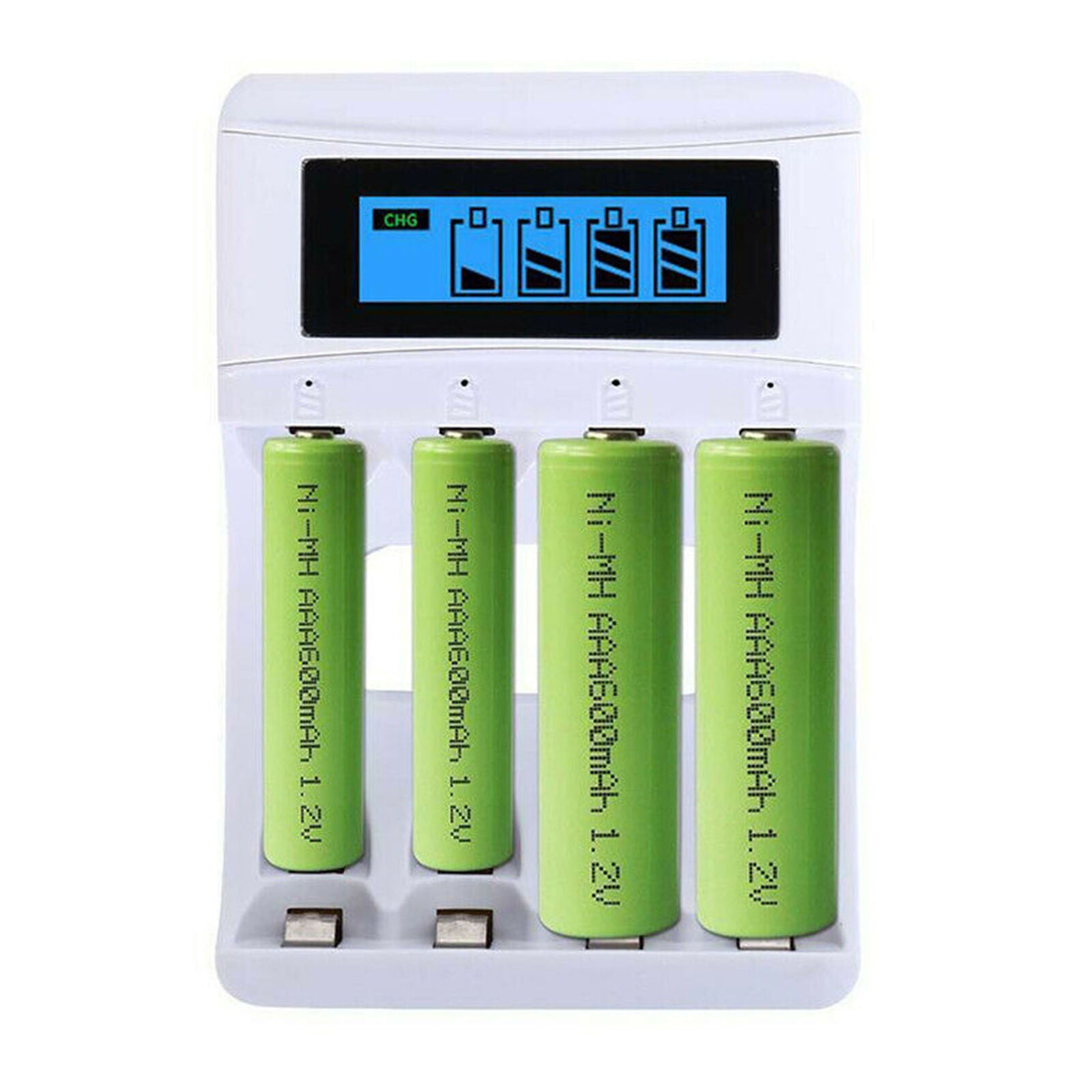 Rechargeable Smart Battery Charger LCD Display 4 Slots For AA/AAA NiCd NiMh #AU