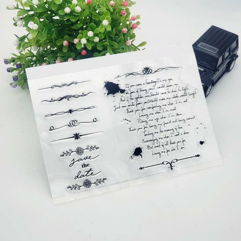 Love Poems Silicone Clear Seal Stamp DIY Scrapbooking Emboss Photo Album Decor