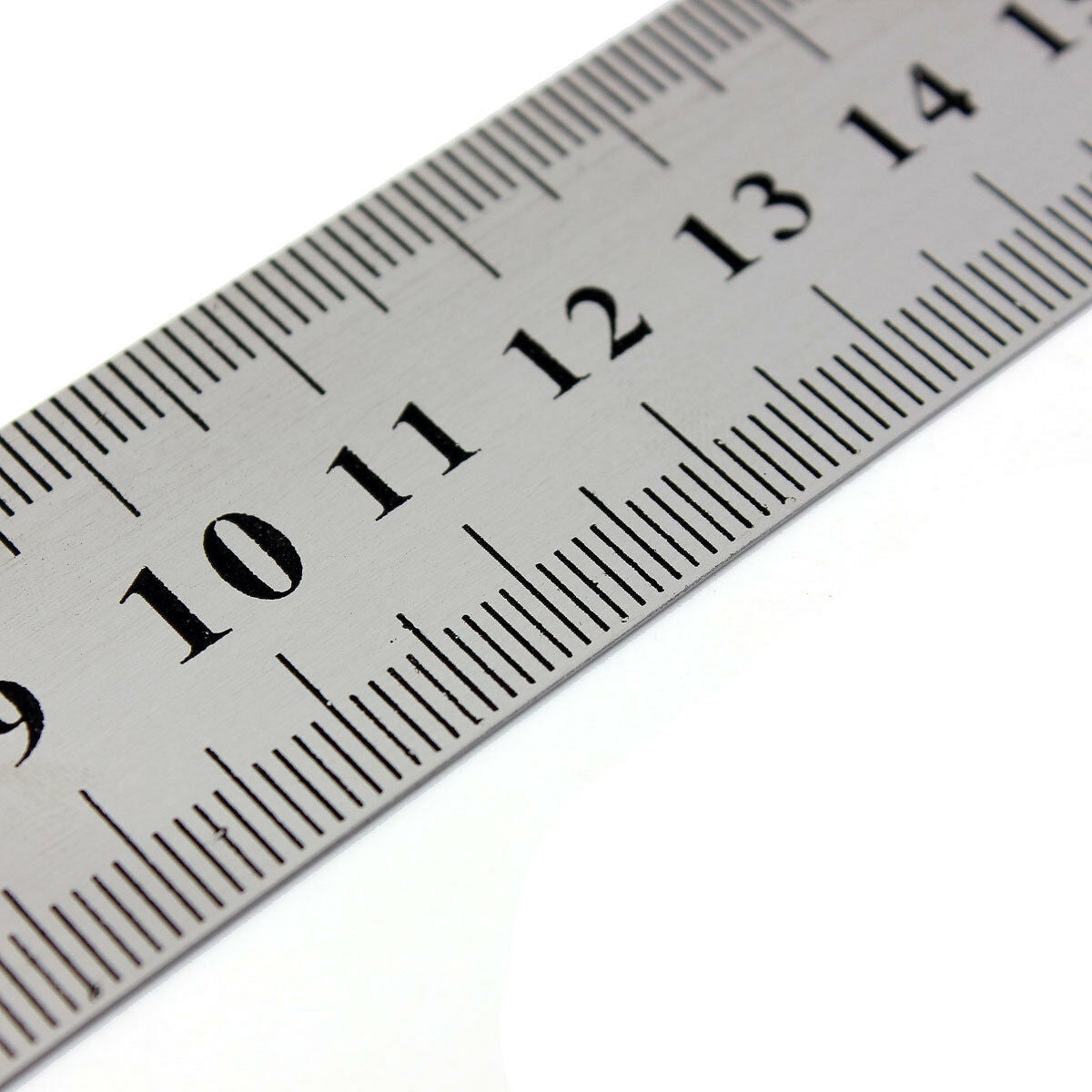 12"/ 30cm 1PC Stainless Steel Metric Metal Double Sided Ruler Measurement