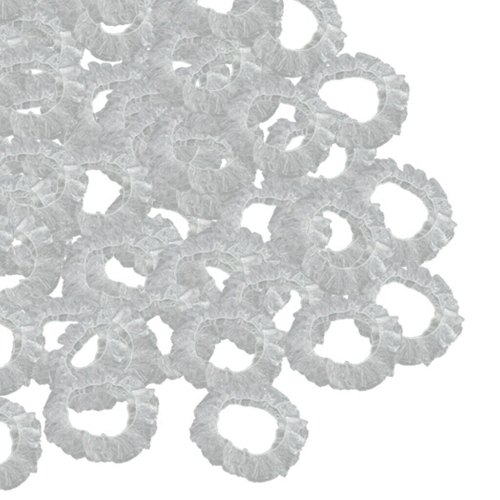 Set of 100 Disposable Steering Wheel Covers White Wheel Anti-dust Clear for