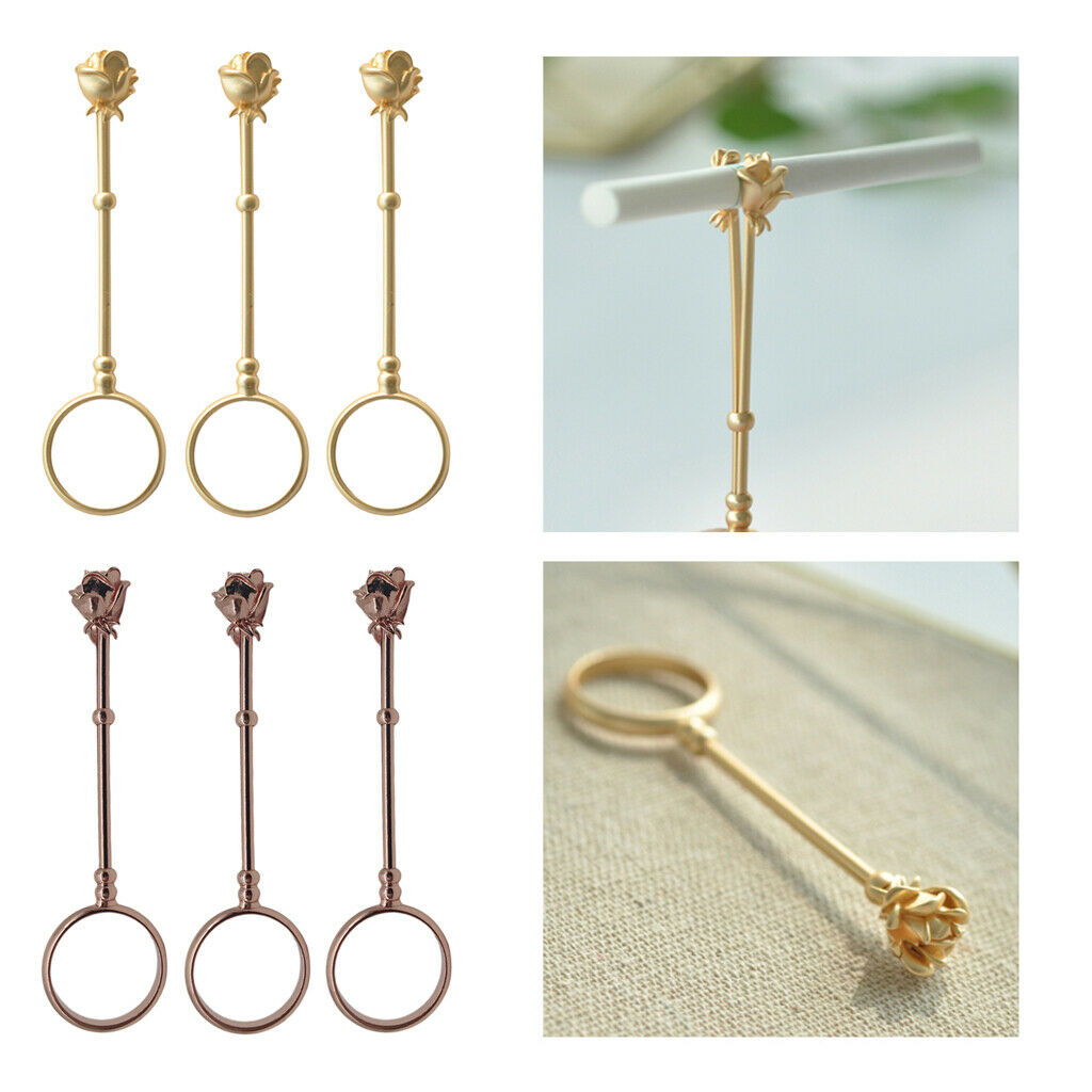 6pc Elegant Metal Cigarette Finger Holder Stand 17mm Ring Lady Women Men