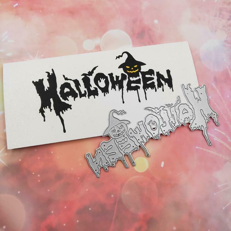 Halloween Metal Cutting Dies Stencil Scrapbooking DIY Album Stamp Paper Emboss