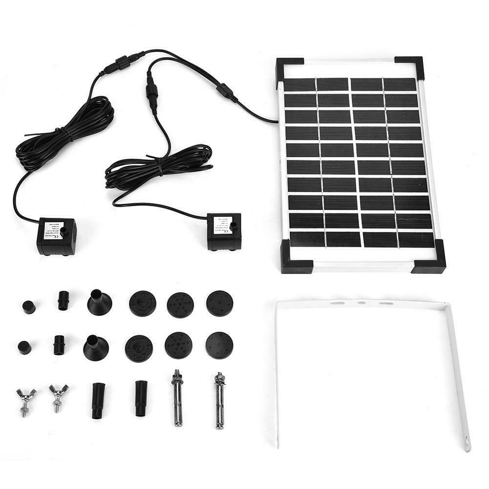 Garden Solar Fountain Pump Water Pond Outdoor Powered Submersible Filter 5W