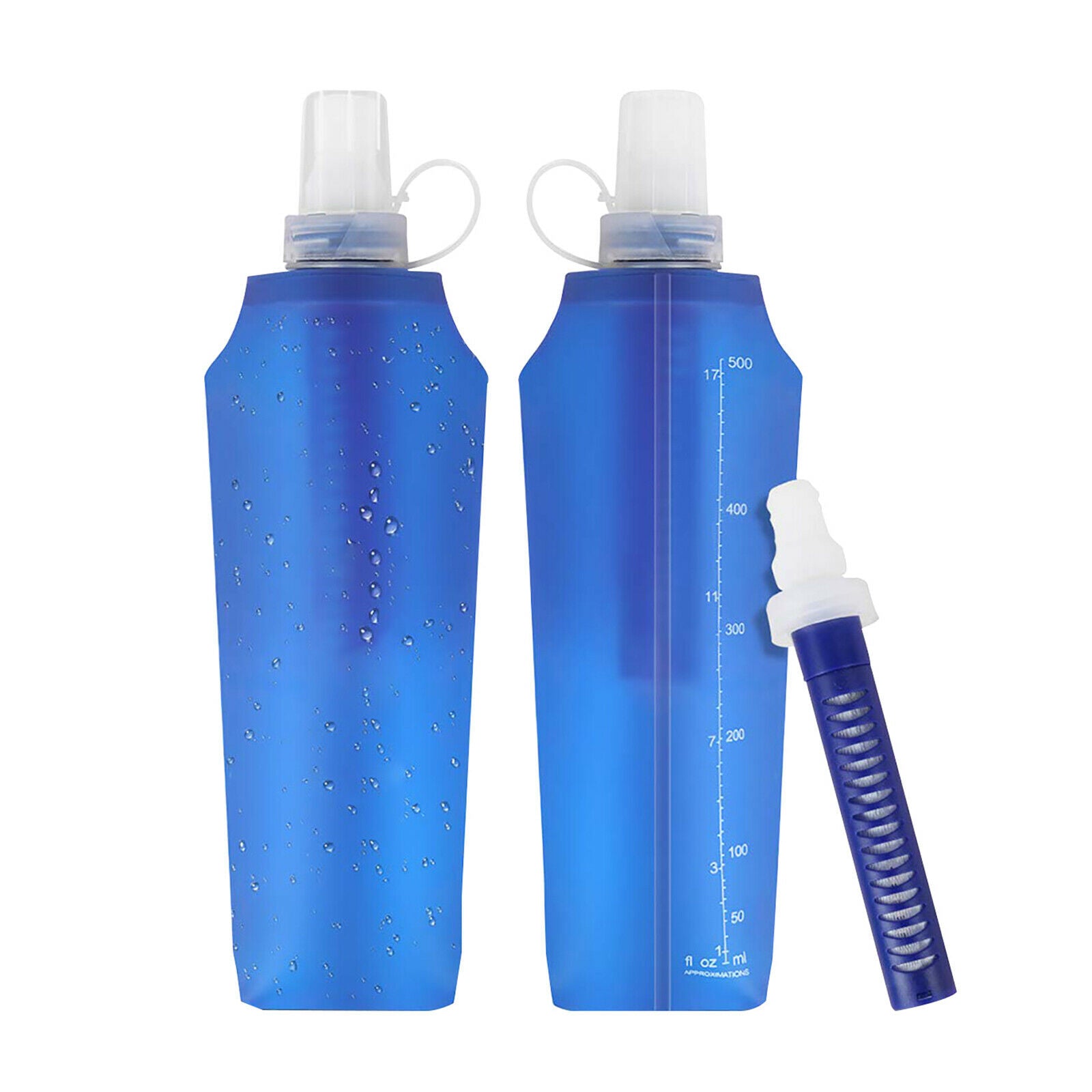 Filtered Water Bottle 500ML Filtered Water Bag for Sport Travel Camping