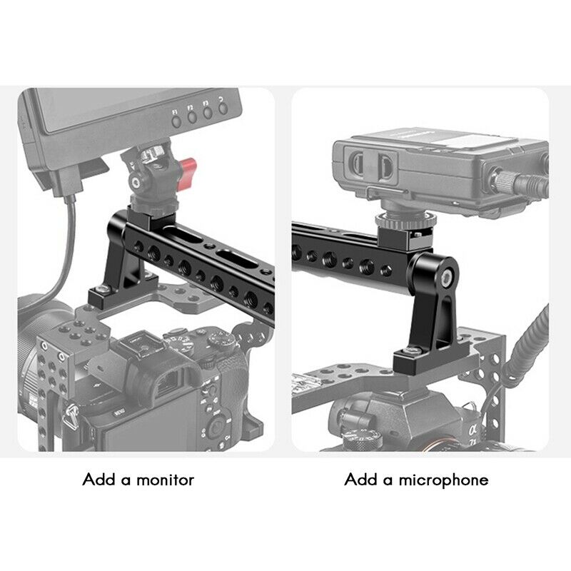 Camera Handle Grip with 1/4 Inch 3/8 Inch Threaded Holes Universal Cold ShoeZ9R8