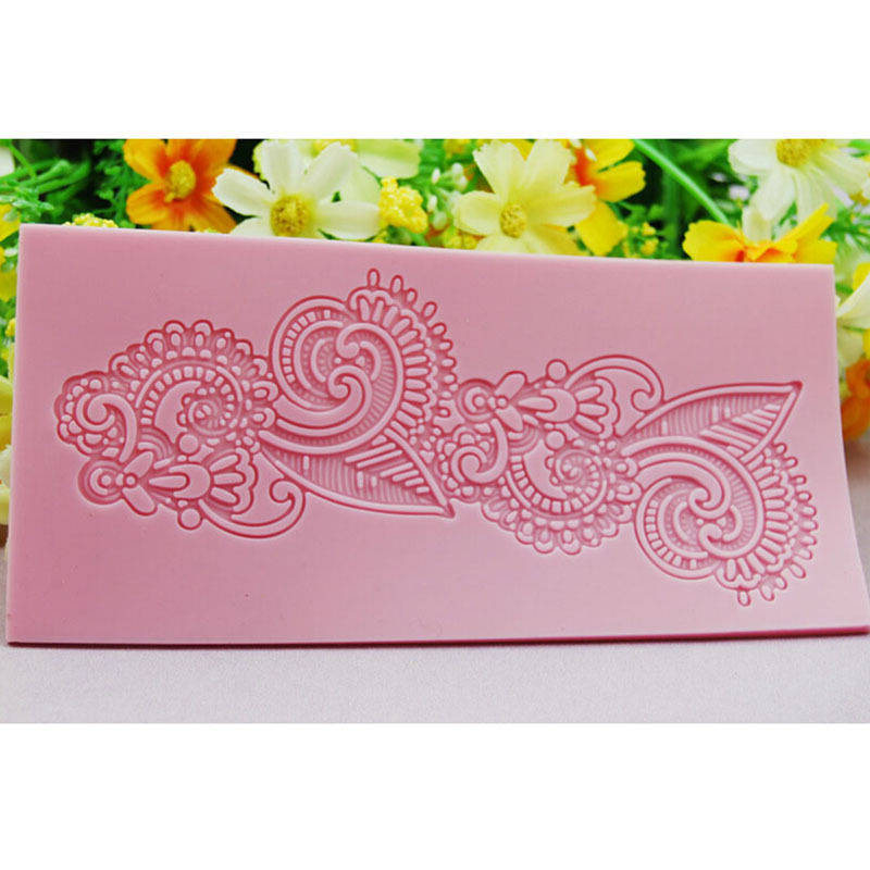 Flower Lace Silicone Mould Fondant Sugar Mat Cake Decoration Tools For Sa.l8