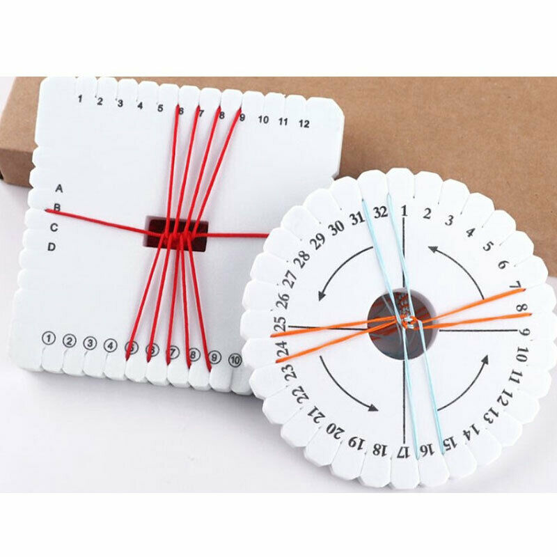 2pcs/set Round&Square Bracelet Knitting Disc Disk Tray Braided Rope Creat.l8